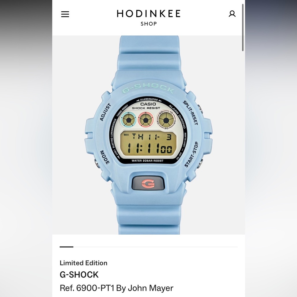 Hodinkee Limited Edition G-SHOCK Ref. 6900-PT1 By John Mayer